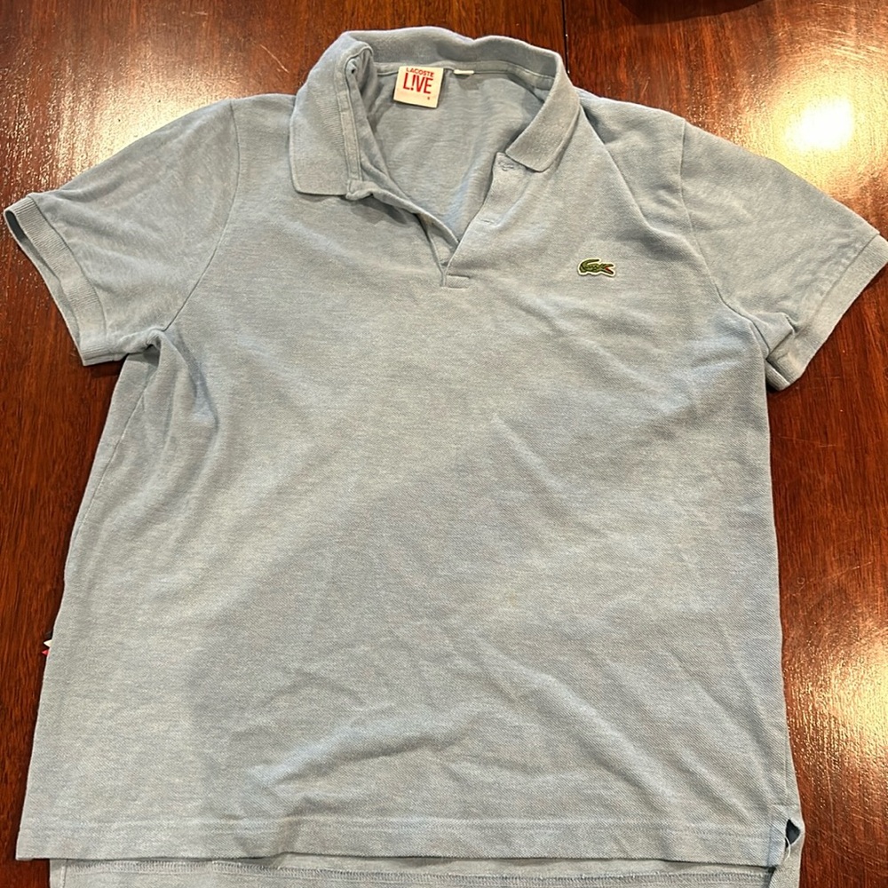 MENS BLUE LACOSTE POLO SHIRT